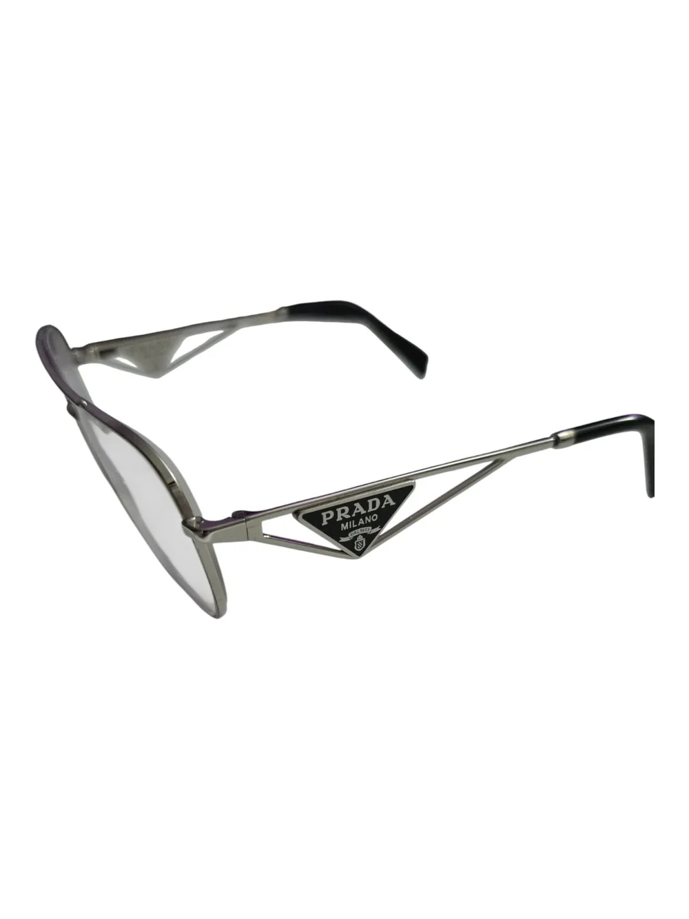 Prada PR B50V Women's Silver Aviator Glasses 59-17-140